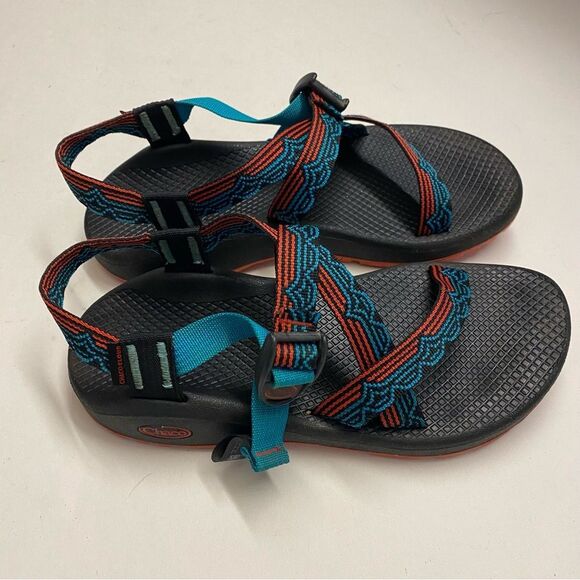 Chaco Z cloud blue orange women’s hiking walking water sandals 8 - Picture 7 of 8